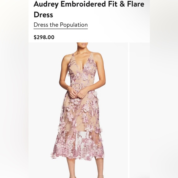 Dress the Population Audrey Embroidered Fit & Flare
Dress size XXL new with tags - Picture 13 of 16